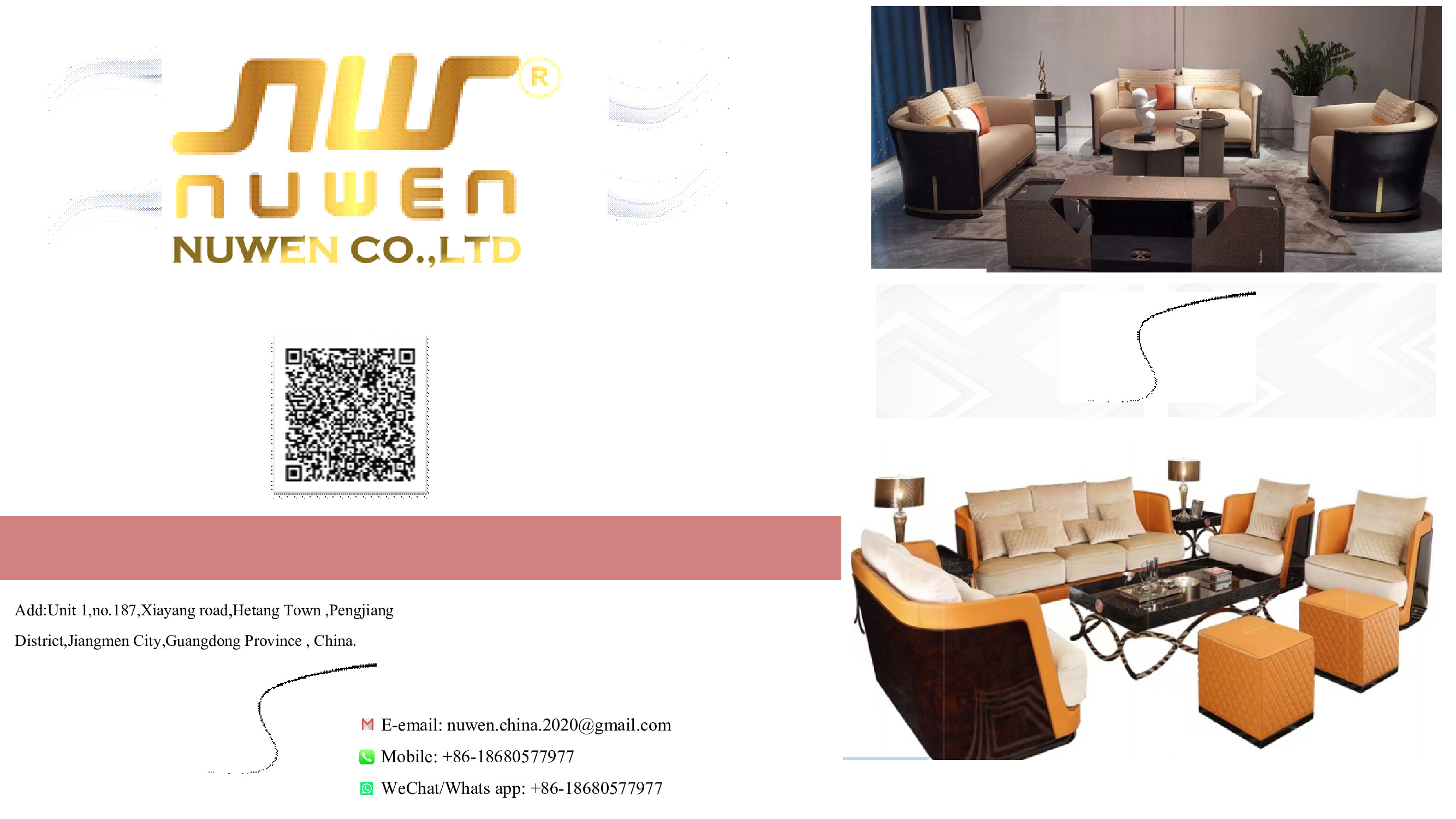 Nuwen Brand New Sofa & Center Tables -- PDF
