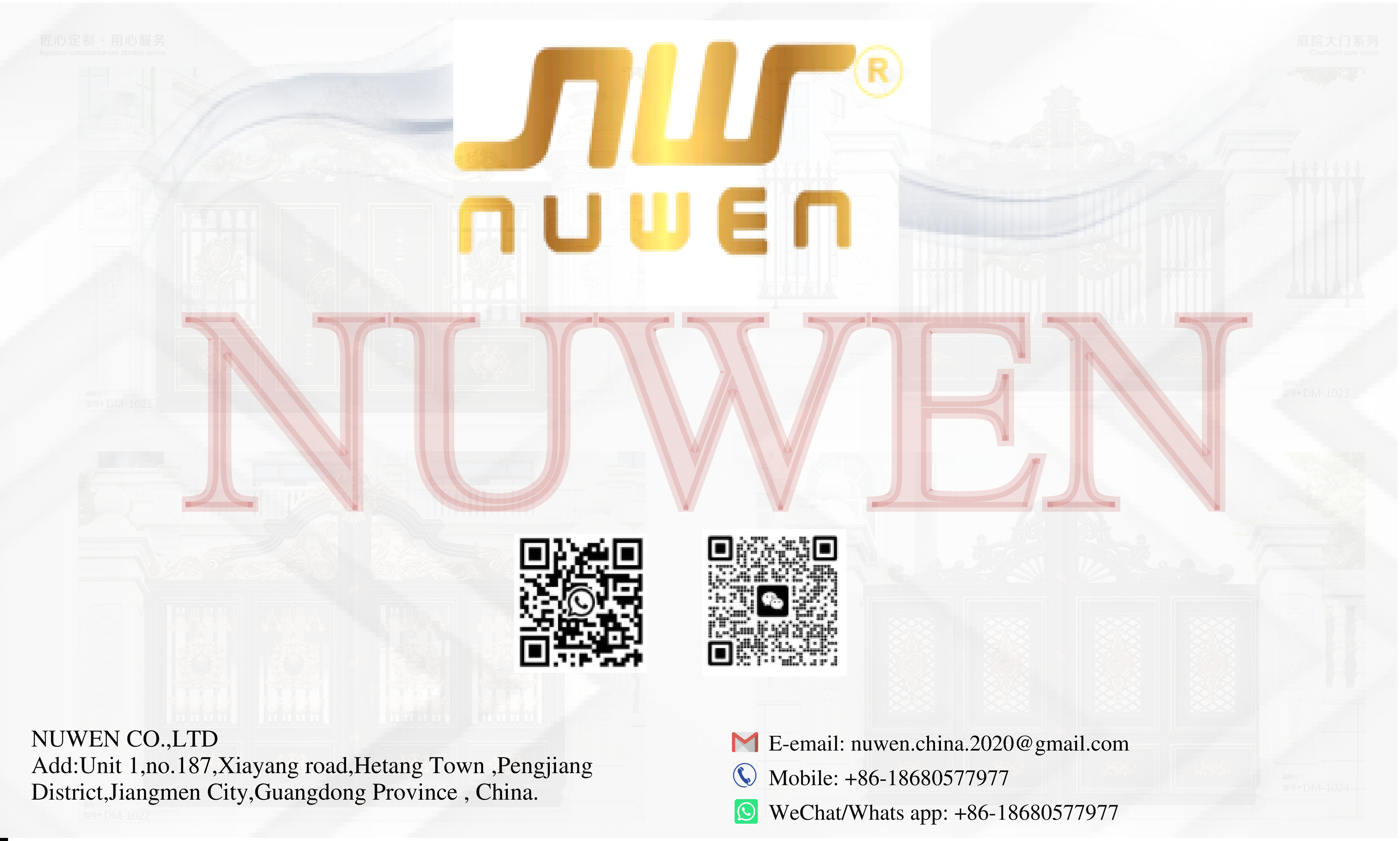 Nuwen Outdoor Gates | Window Railing | Stairs Railing -- PDF