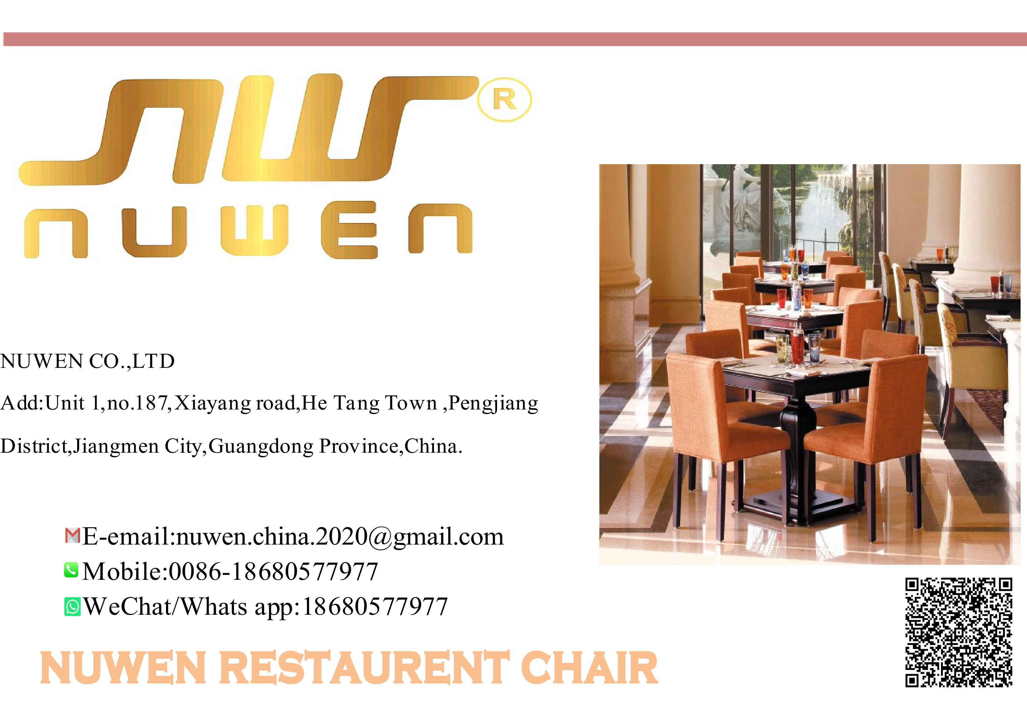 Nuwen Restaurant Furnitures | Sofa | Dinning Tables | Chairs |  -- PDF