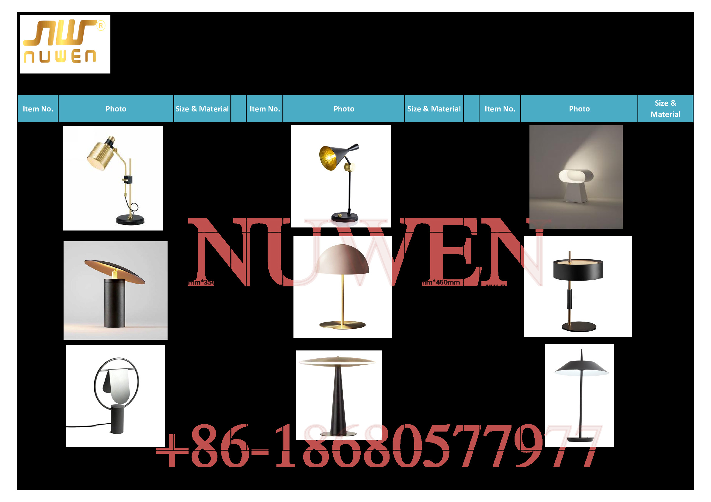 Nuwen New Pendant Light Wall Lights  -- PDF