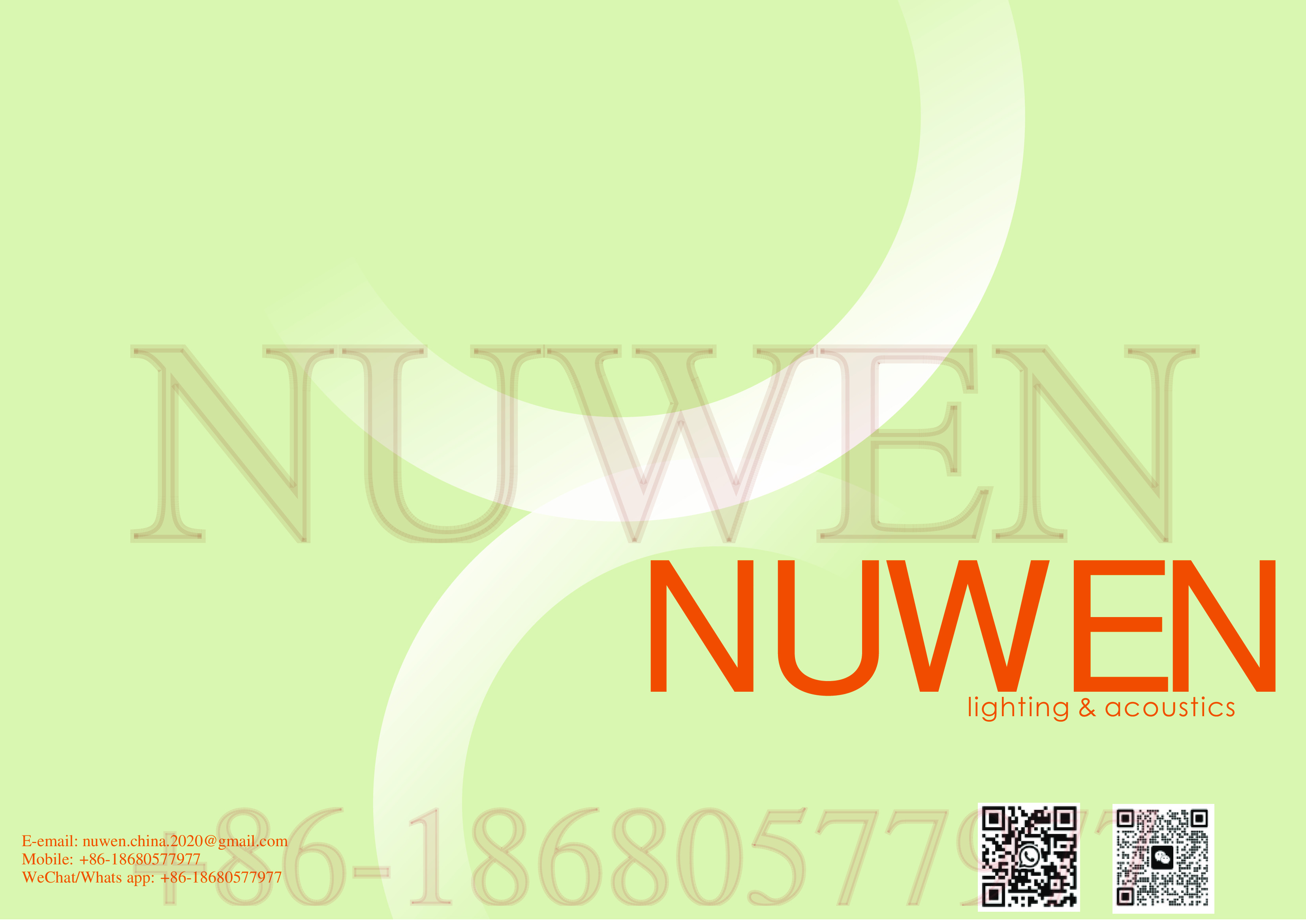 Nuwen New Pendant Light Wall Lights  -- PDF